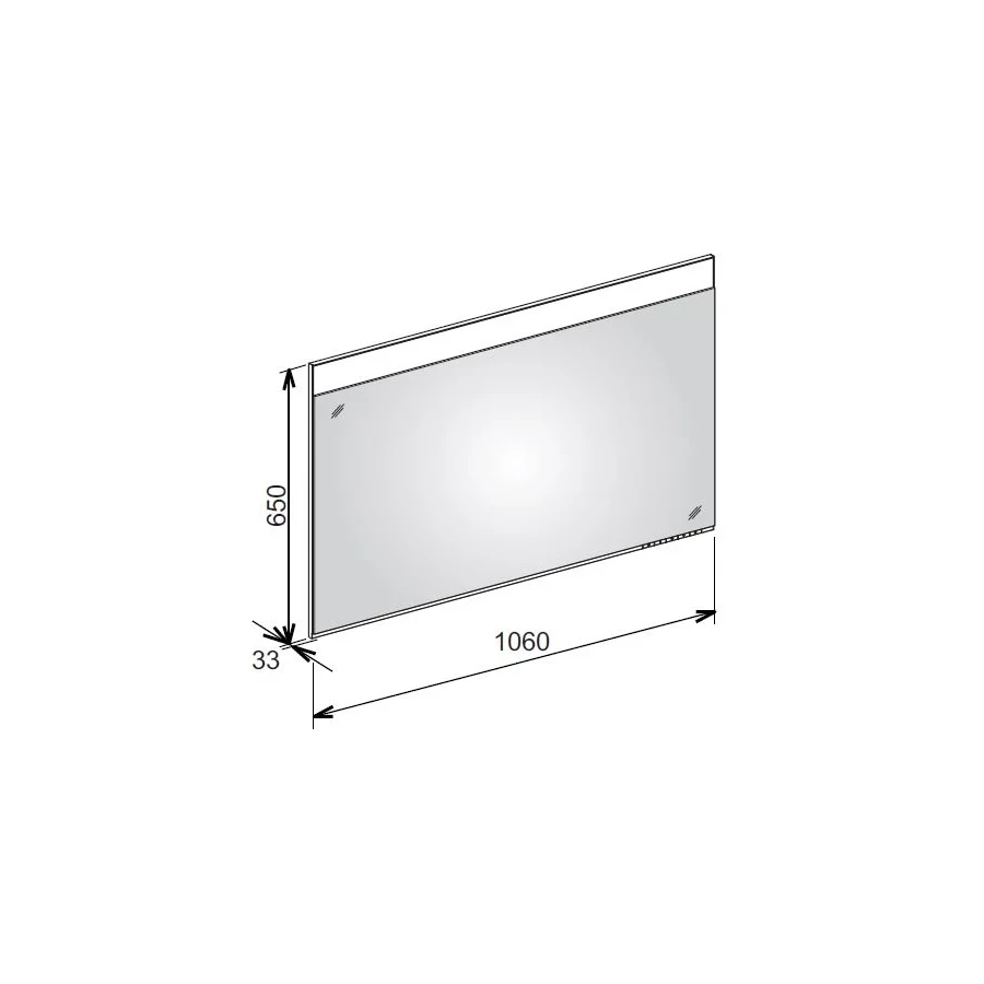 Зеркало для ванны Keuco Edition 400 11596172000