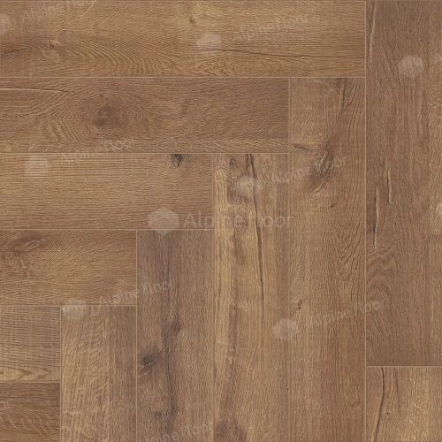 Каменный SPC ламинат Alpine Floor Parquet Light синхронное тиснение Дуб Роял ЕСО 13-2 43 класс 4 мм 1.95 кв.м 60х12.5 см