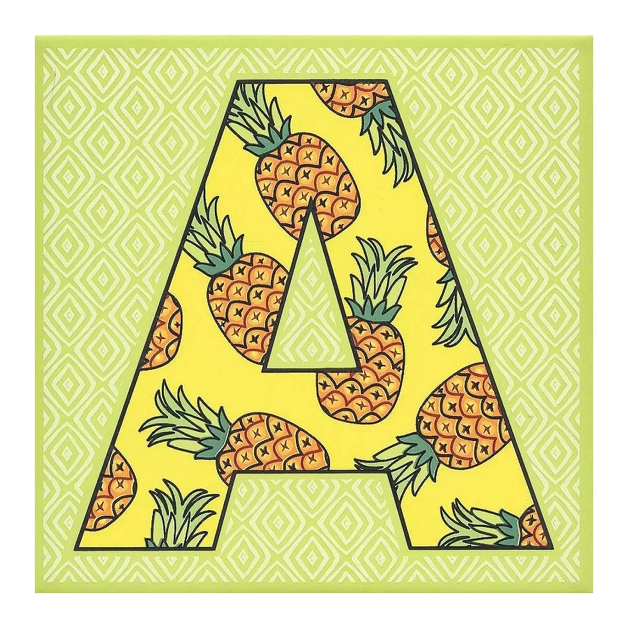 Декор Kerama Marazzi Сад-огород Ананас матовый желтый HGD/A546/5110 20x20 см