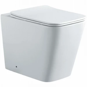 Унитаз напольный приставной безободковый Aquatek Либра New горизонтальный выпуск тонкое сиденье с механизмом плавного закрывания крепеж AQ1908N-00 54х35,5х41 см