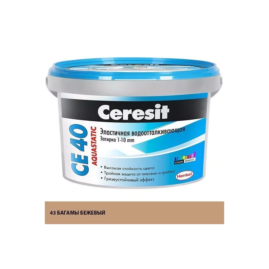Затирка Ceresit СЕ 40 бежевый багама 43 1046388 2 кг