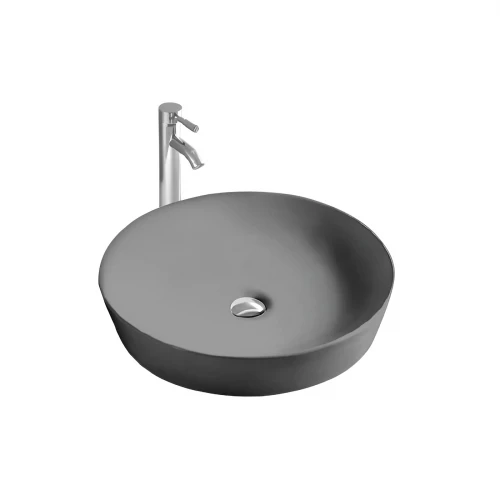 Раковина для установки на столешницу Aquatek Европа матовый серый AQ5558-MG 41,5х41,5х13,5 см