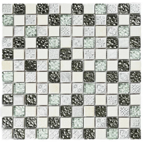 Мозаика Bonaparte Керамическая мозаика Bali 23х23 глянцевая серебряная 30х30 см