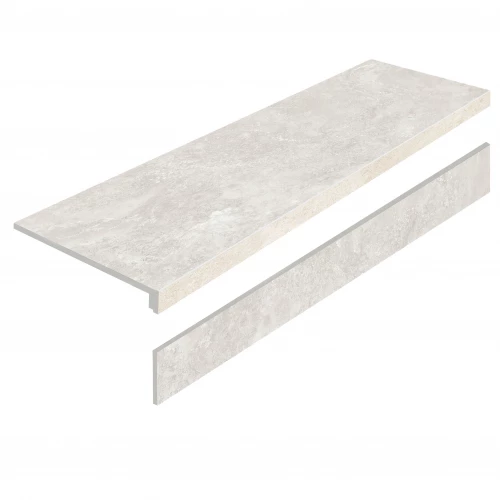 Керамогранит Ступени L Mystical Charm Bianco Matt ступень с подступенником матовый кремовый 120х32 см