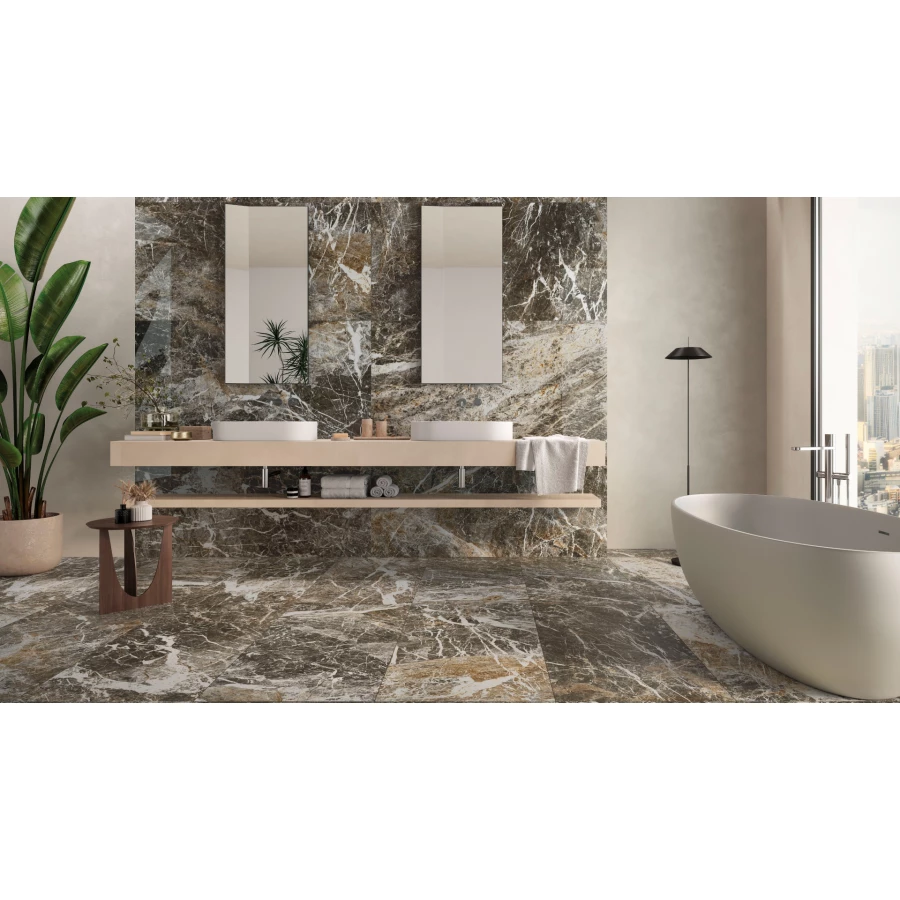 Керамогранит Atlas Concorde Forte Dei Marmi Quark Breccia di Caravaggio Matt Rett матовый коричневый 610010002849 160х80 см