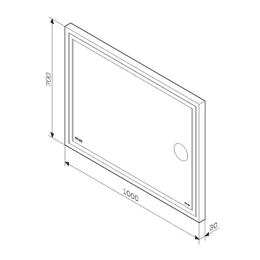 Универсальное зеркало Am Pm Gem с контурной Led-подсветкой часами и косметическим зеркалом M91AMOX1003WG 100 см