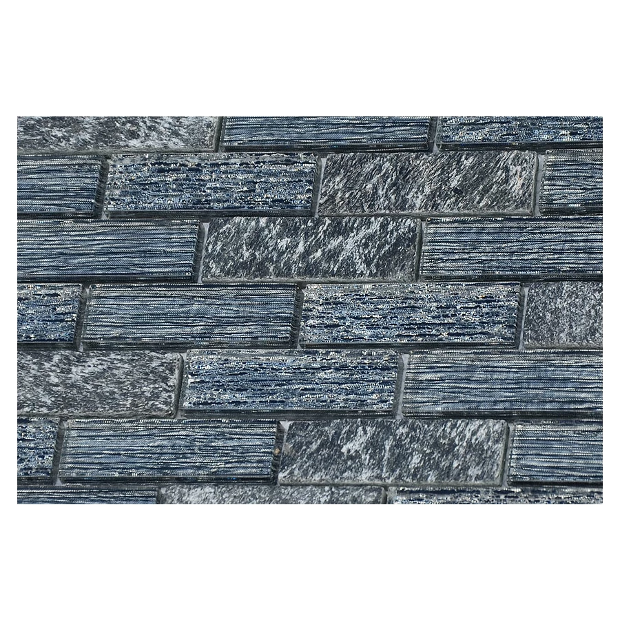 Мозаика из стекла и натурального камня LeeDo Ceramica Punaluu серо-черный 29,8x29,8 см