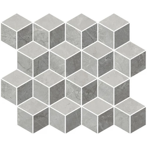 Плитка настенная Kerama Marazzi Риальто 2 Декор мозаичный глянцевый серый T017\48009 45x37,5 см