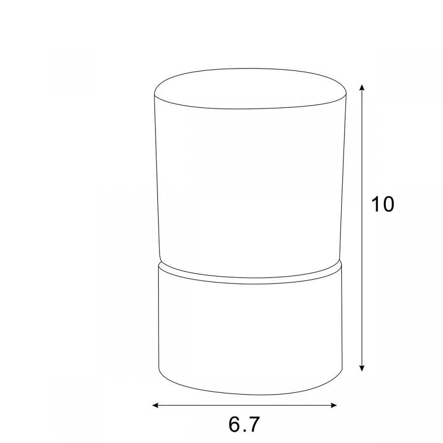 Стакан Azario Nessy стеклянный настольный хром AZ-126-C