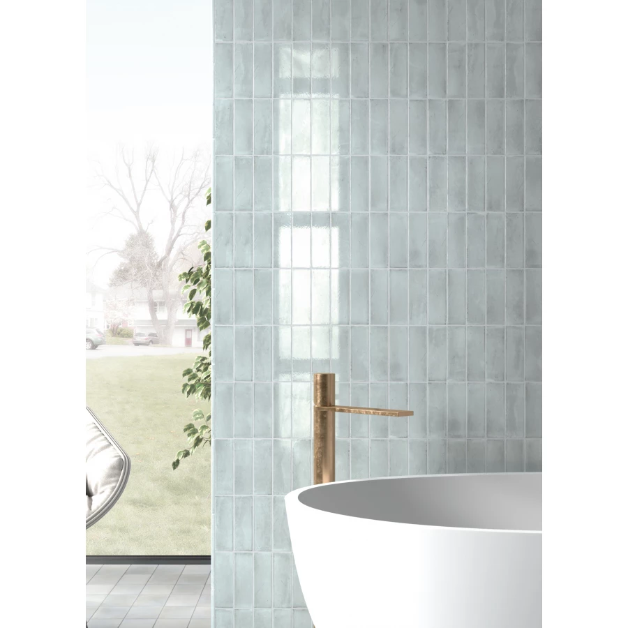 Керамогранит Equipe Miyako Blue Moon gloss глянцевый голубой 32327 15x5 см