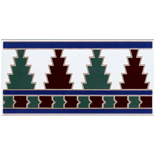 Плитка настенная Cas Ceramica Camas Cenefa Alcudia глянцевая многоцветная 28х14 см