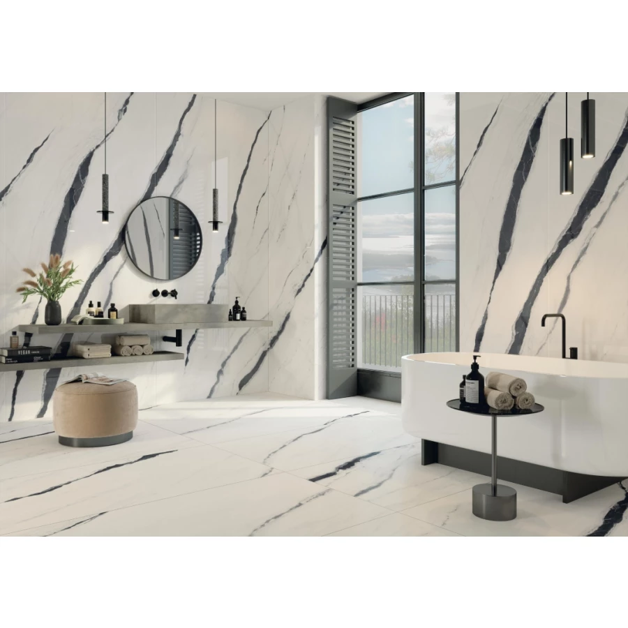 Керамогранит Atlas Concorde Forte dei Marmi Panda White Lapp 610015000664 160x80 см