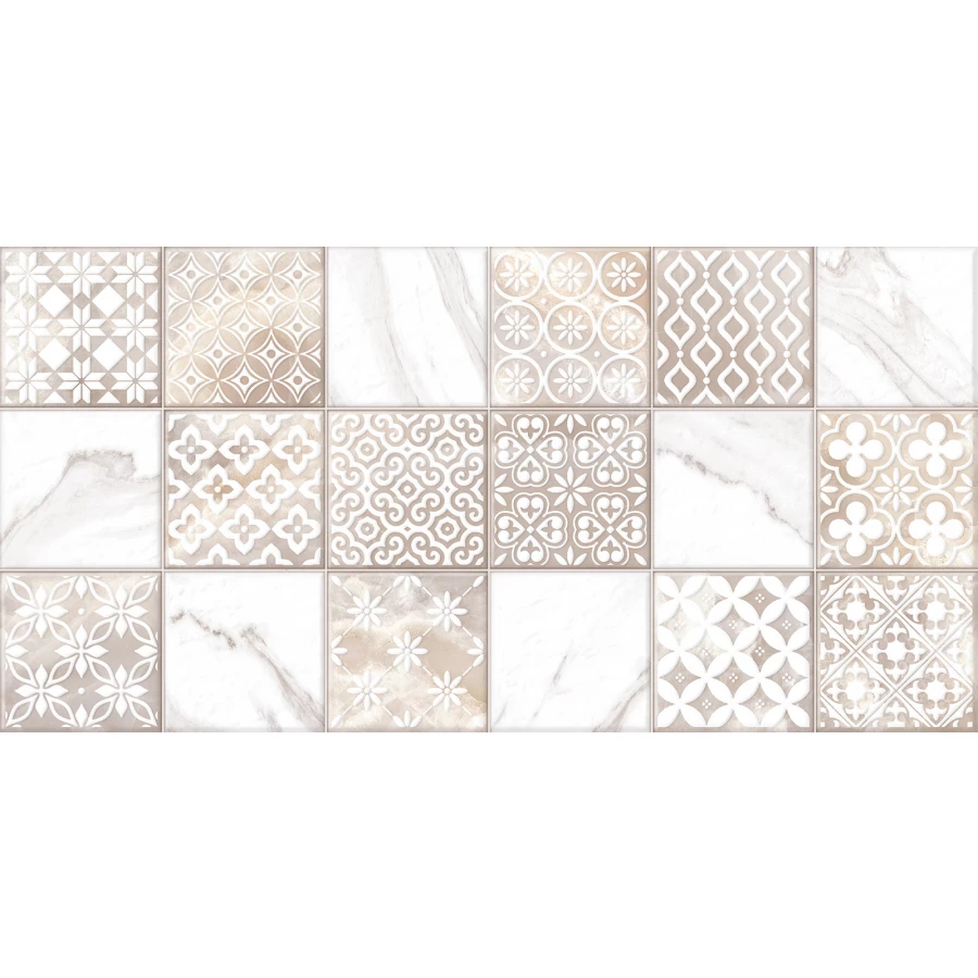 Плитка облицовочная Alma Ceramica Fresco рельефная глянцевая бежевая TWU2550FRC14 50х24,9 см