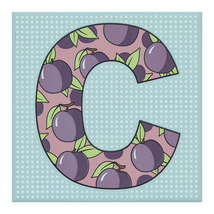 Декор Kerama Marazzi Сад-огород Слива матовый голубой HGD/A544/5185 20x20 см