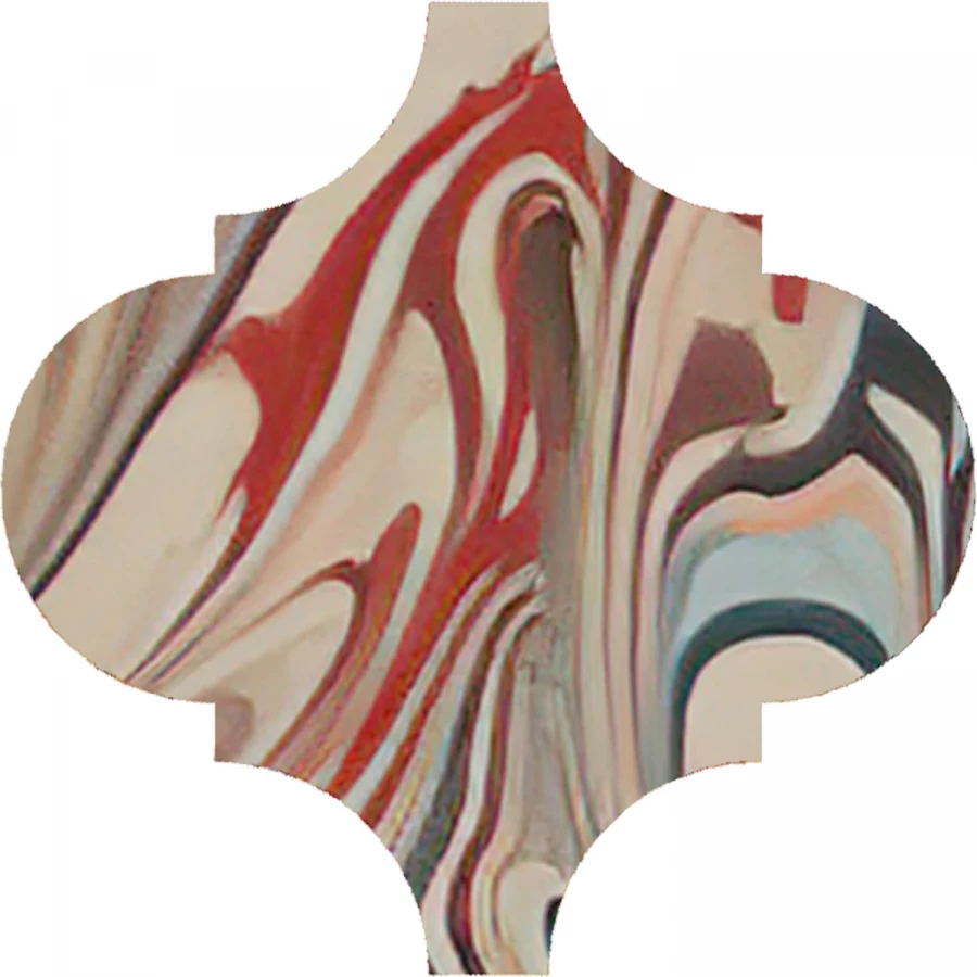 Декор Kerama Marazzi Арабески Венеция матовый красный VT/A625/65000 6,5x6,5 см
