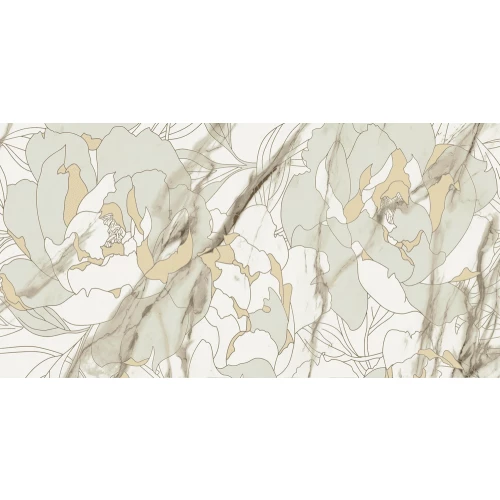Плитка настенная Primavera Тривия Декор 1 бежевый глянец TP3668H1 60х30 см