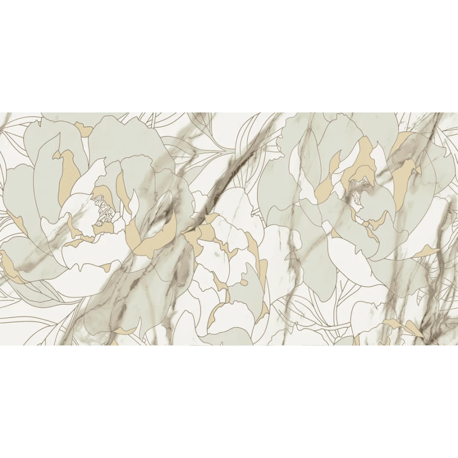 Плитка настенная Primavera Тривия Декор 1 бежевый глянец TP3668H1 60х30 см