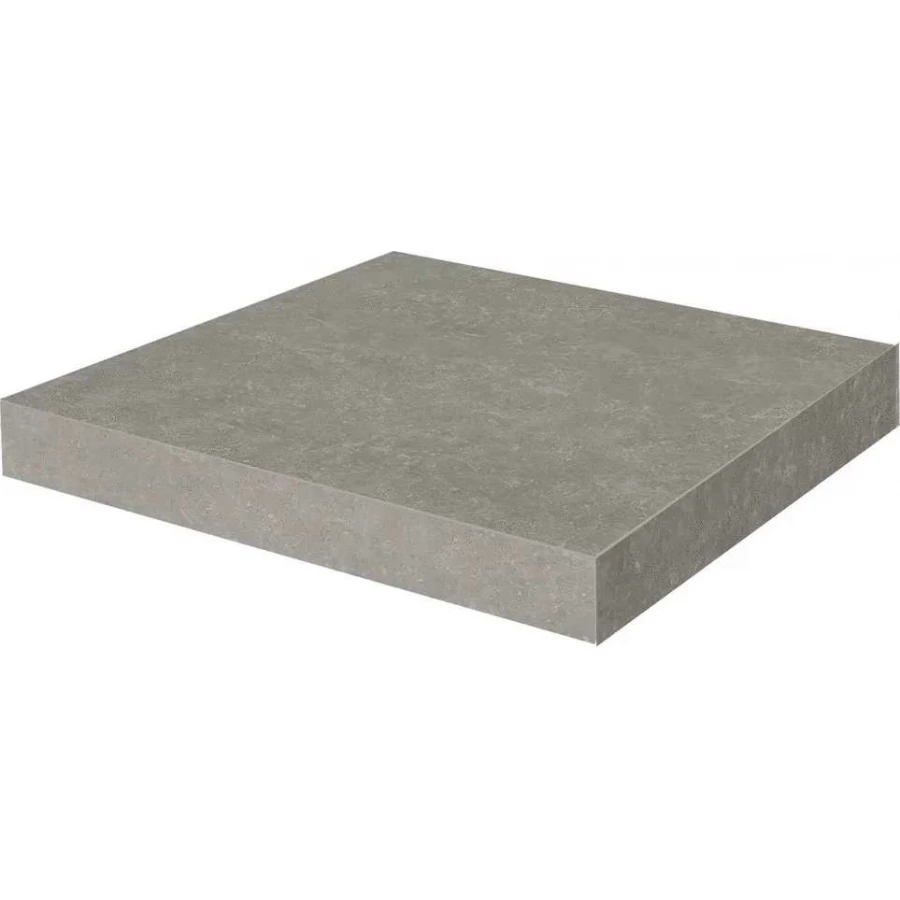 Ступень угловая клееная Kerama Marazzi Касабланка HP матовая обрезная серая KM6012G0171RGCA 33x33 см