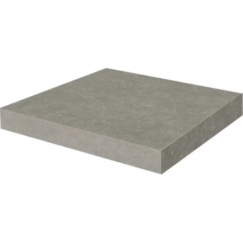 Ступень угловая клееная Kerama Marazzi Касабланка HP матовая обрезная серая KM6012G0171RGCA 33x33 см