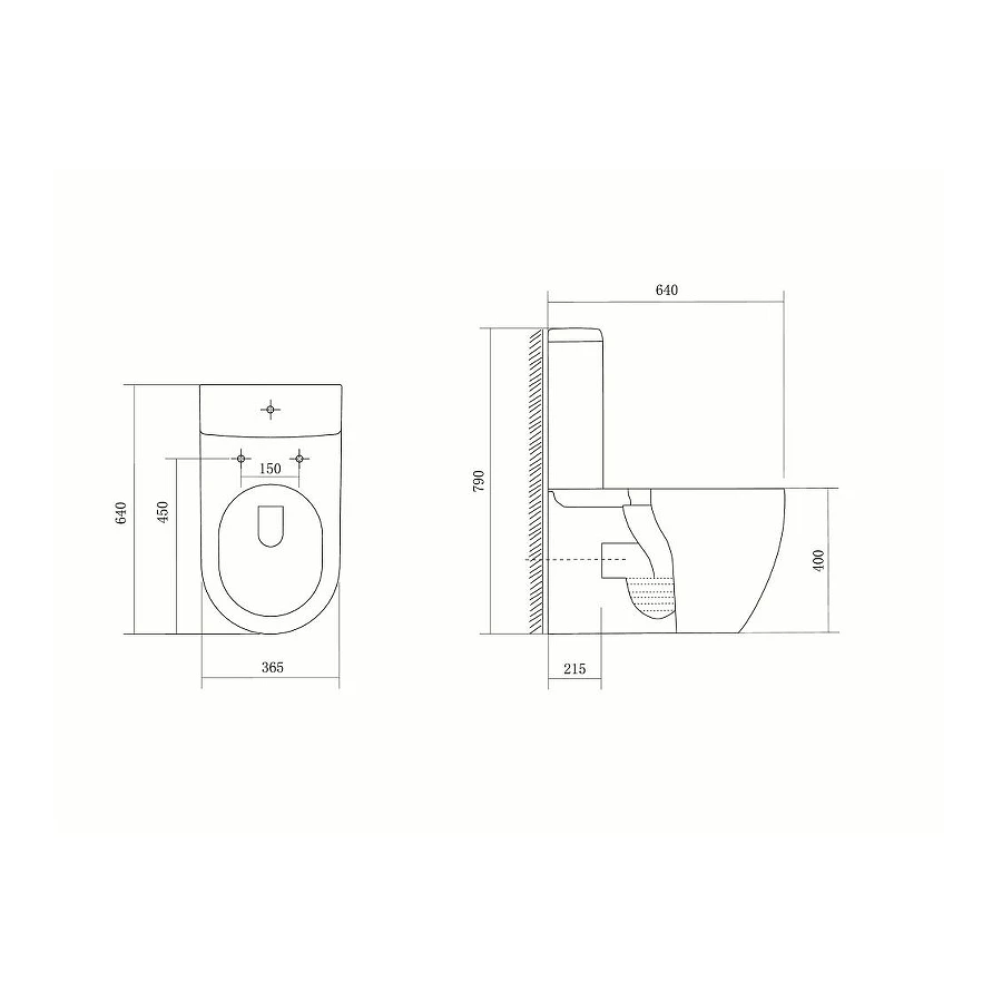 Унитаз напольный безободковый с бачком Aquatek Бетта горизонтальный выпуск тонкое сиденье с механизмом плавного закрывания крепеж AQ1363B-00 64х36,5х79 см
