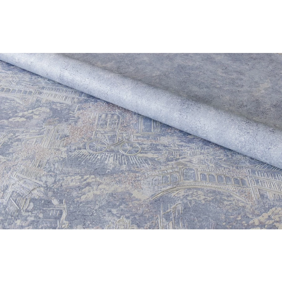 Обои флизелиновые Аспект Сорренто синие 70400-65 1,06х10,05 м