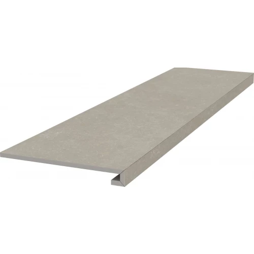 Ступень фронтальная клееная Kerama Marazzi Касабланка HP матовая обрезная светло-серая KM6012G0201RGCF 119,5х33 см