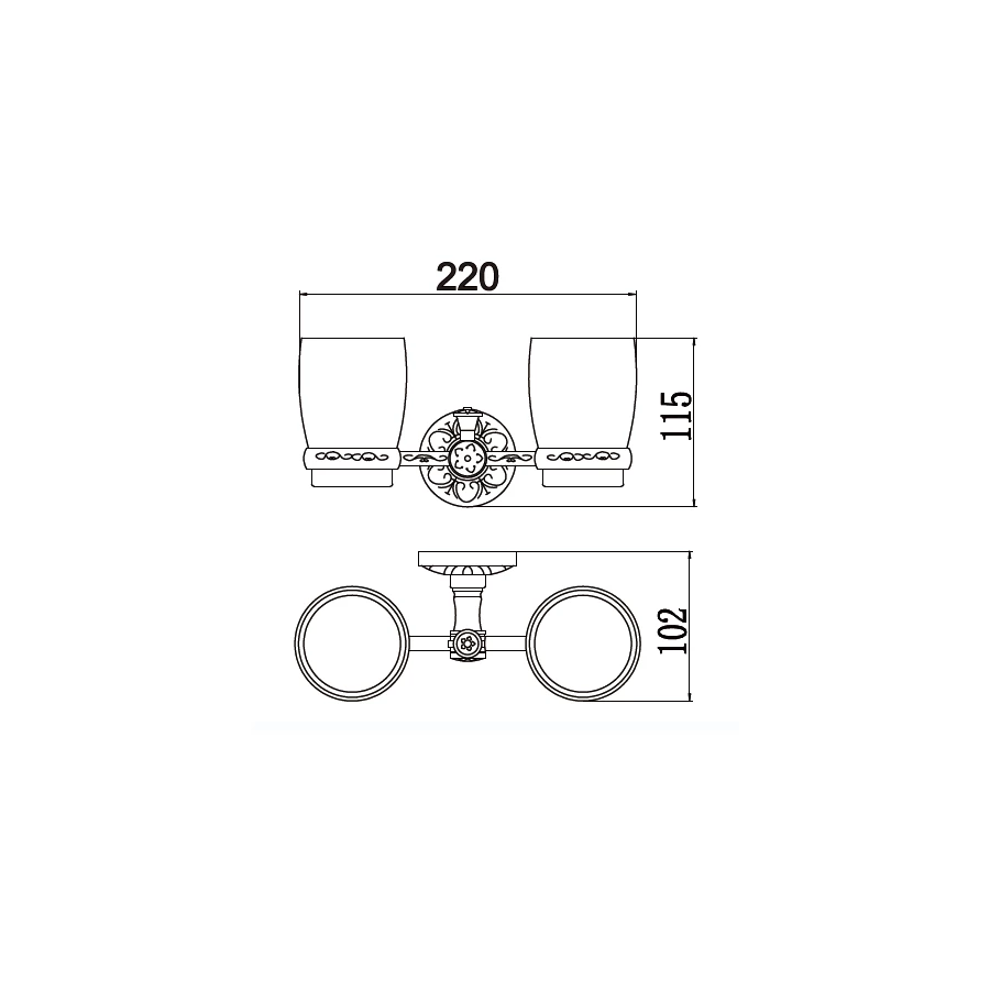 Держатель для двух стаканов Savol 58с S-005868C