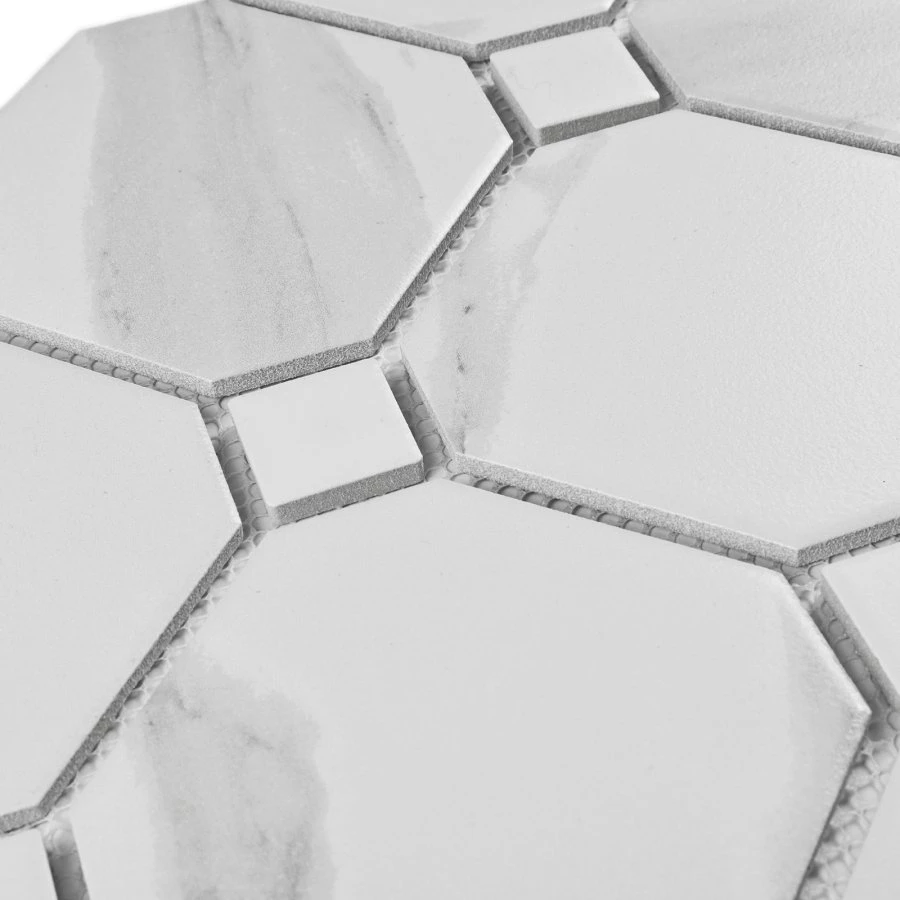 Мозаика Bonaparte Керамогранитная мозаика Tango 95х95 и 25х25 матовая белая 30х30 см