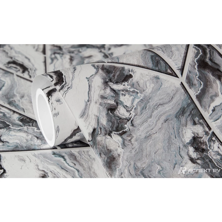 Обои виниловые Аспект Белфаст серые 10132-46 0,53х10,05 м