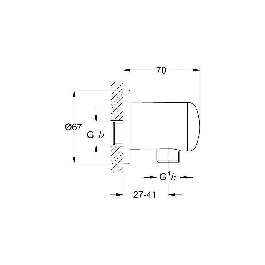 Подключение для душевого шланга Grohe Relexa 28671000