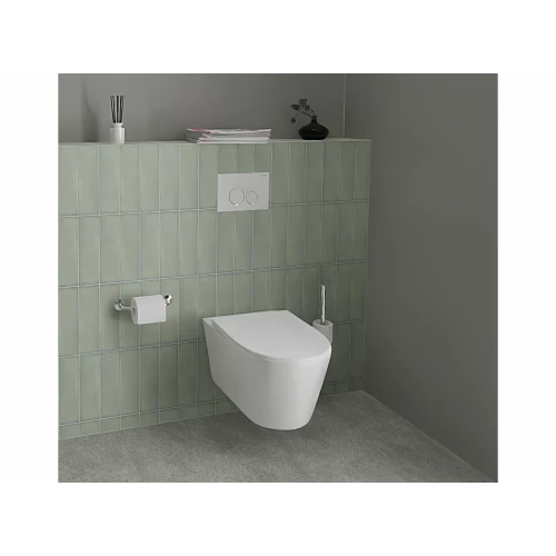 Панель смыва Aquatek 005A Белая ободок хром клавиши круглые KDI-0000015