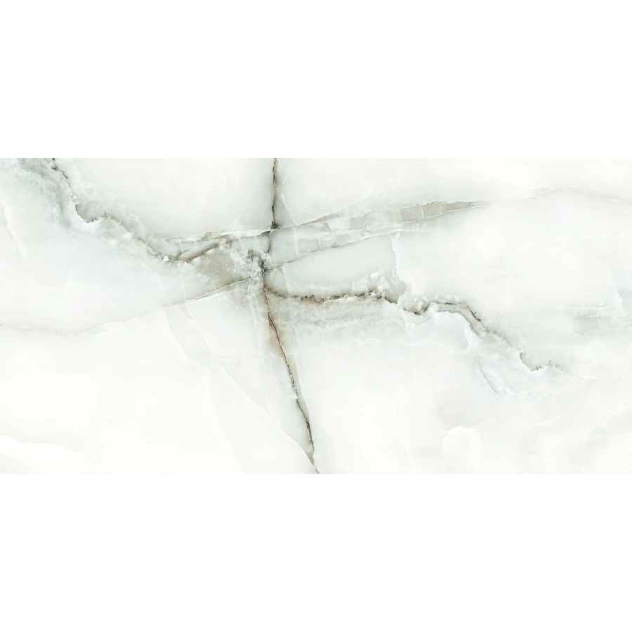 Керамогранит lamore Ceramic Gloss 60х120 Antique Onici глянцевый белый 60/120-006 120х60 см