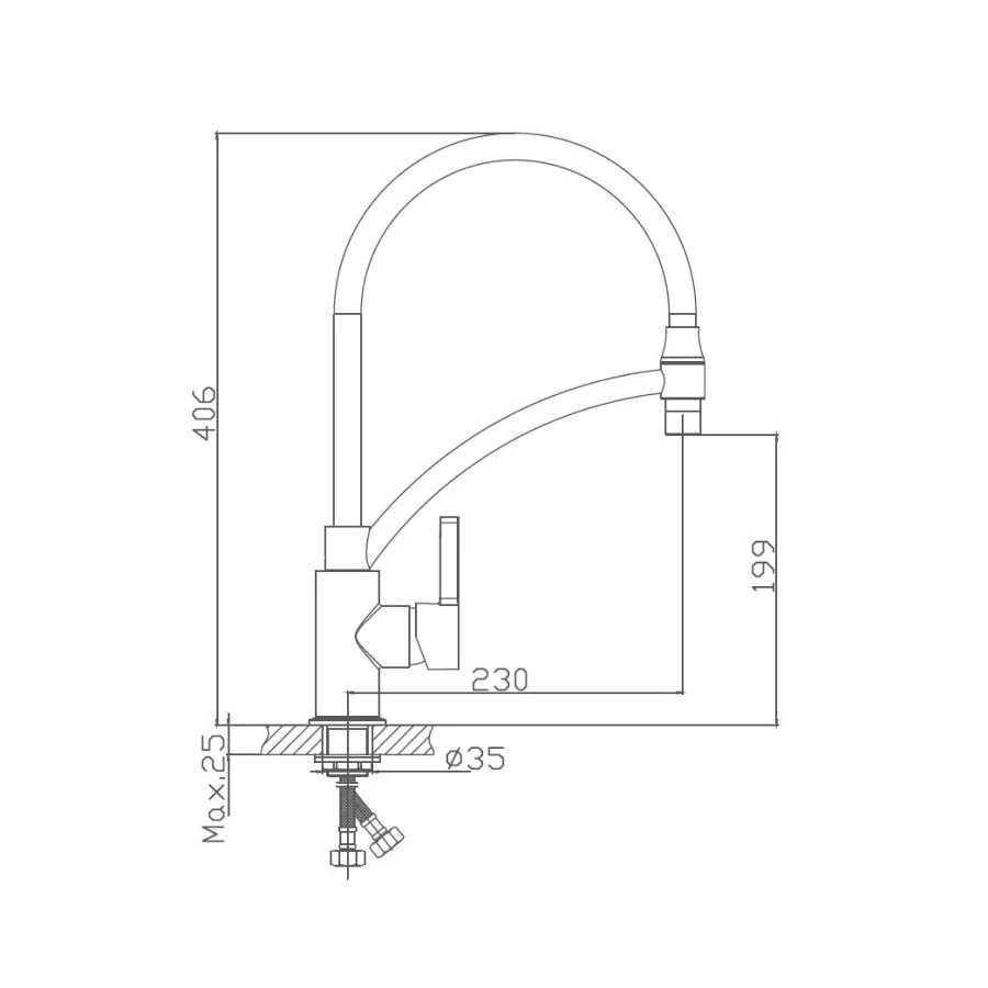 Смеситель для кухни Haiba HB72505