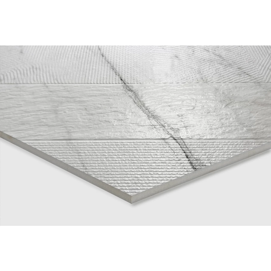 Декор Creanza Montesa White Decor Matt Glossy матовый с глянцевым эффектом белый CZ-GL07-D 160х80 см