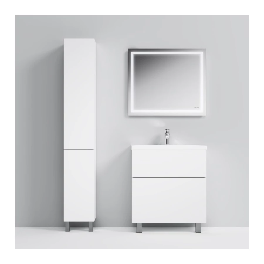 Зеркало Am Pm Gem с LED-подсветкой по периметру M91AMOX0801WG 80 см