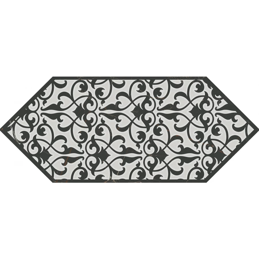 Декор Kerama Marazzi Келуш 2 черно-белый HGD\A481\35006 34х14 см
