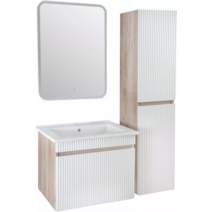 Тумба под раковину Runo Модена 65 крафтовый дуб под умывальник Оскар 65 00-00001425 61.4x50 см