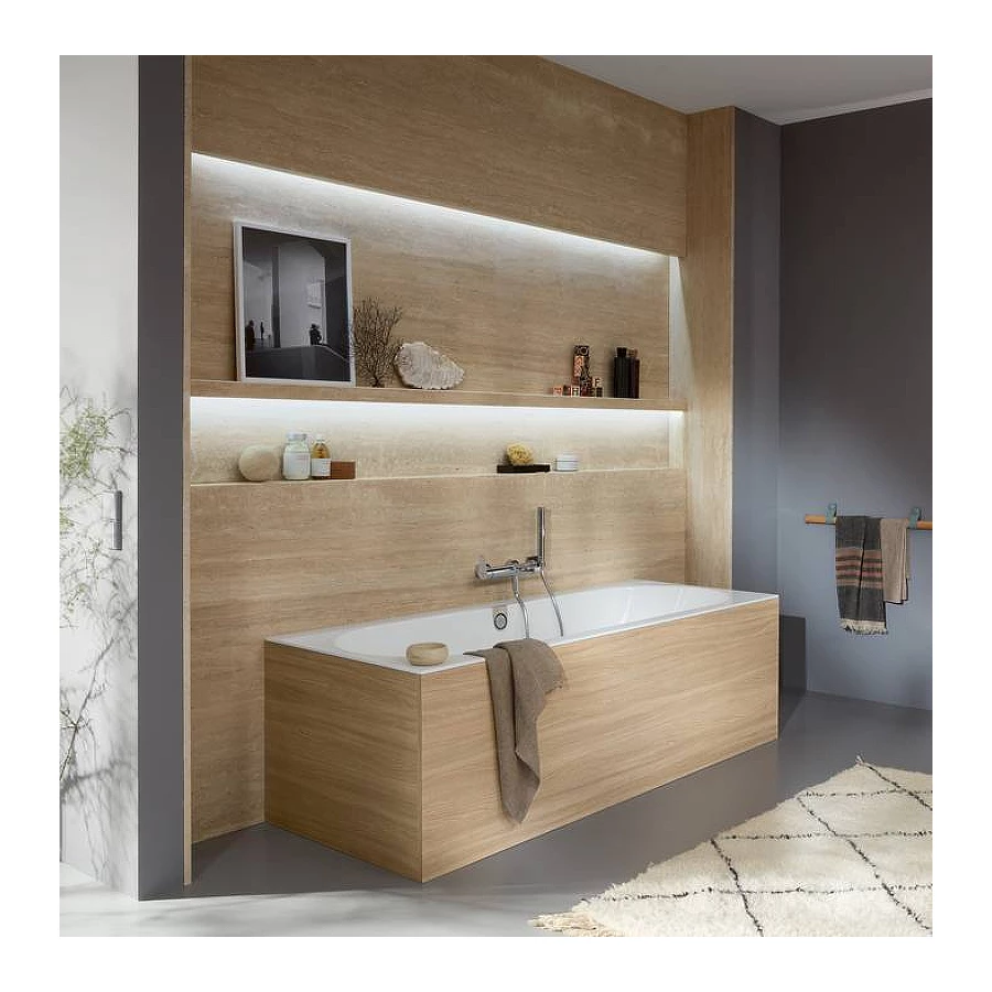 Ванна Villeroy&Boch Oberon 2.0 с ножками материал кварил Quaryl® слив перелив ножки UBQ180OBR2DV-01 180x80 см