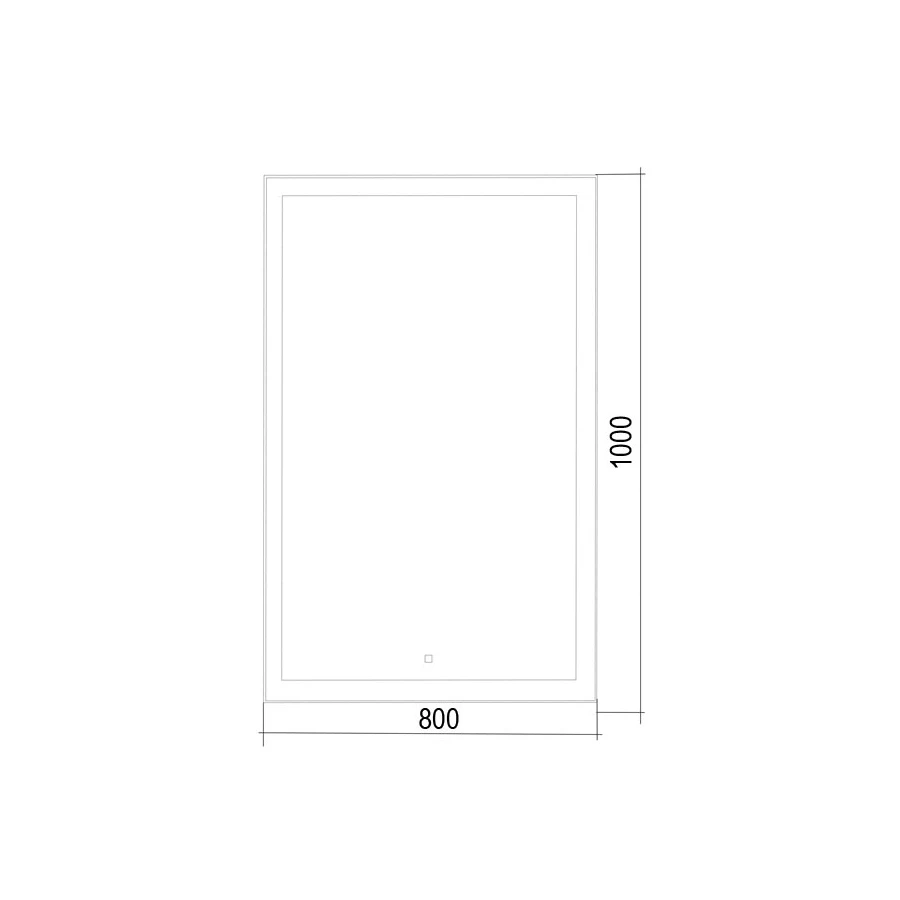 Зеркало Azario Сантана сенсорный выключатель диммер LED-00002389 80х100 см