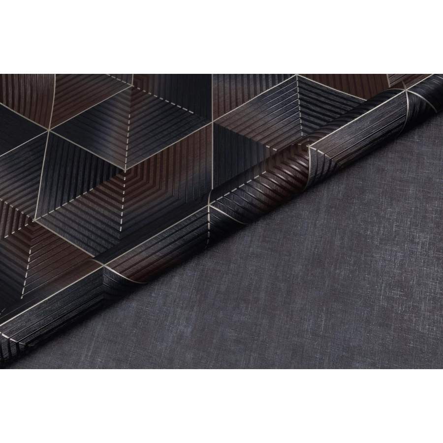Обои флизелиновые Palitra Home Wood Line черный HC72260-46 1,06х10,05 м