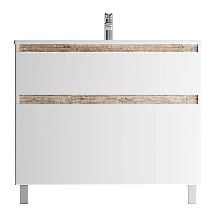 База под раковину Am Pm X-Joy напольная 2 ящика белый глянец M85AFSX1002WG 100 см