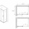 Душевой уголок Abber Schwarzer Diamant AG301005-S505 50x100 см