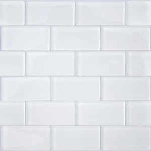 Стеклянная мозаика Caramelle Mosaic Mattoni Bianchi белый 30x30 см
