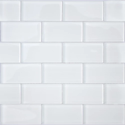 Стеклянная мозаика Caramelle Mosaic Mattoni Bianchi белый 30x30 см
