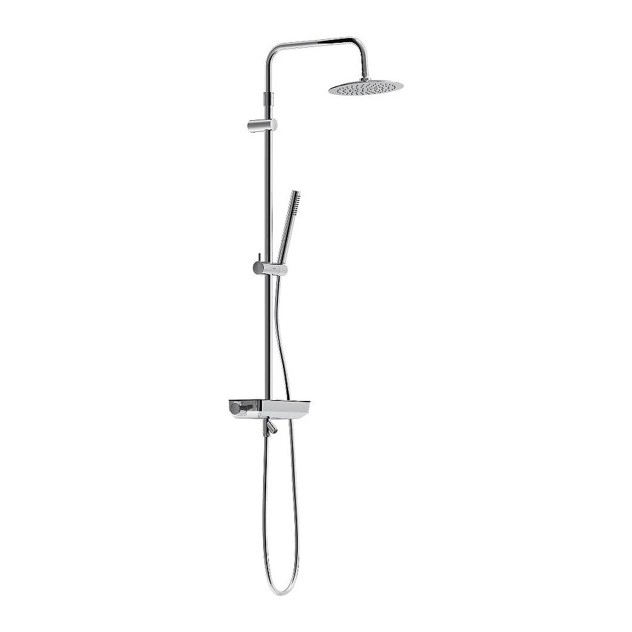 Душевая система Damixa Scandinavian Pure с ванно душевым смесителем полкой 936730000