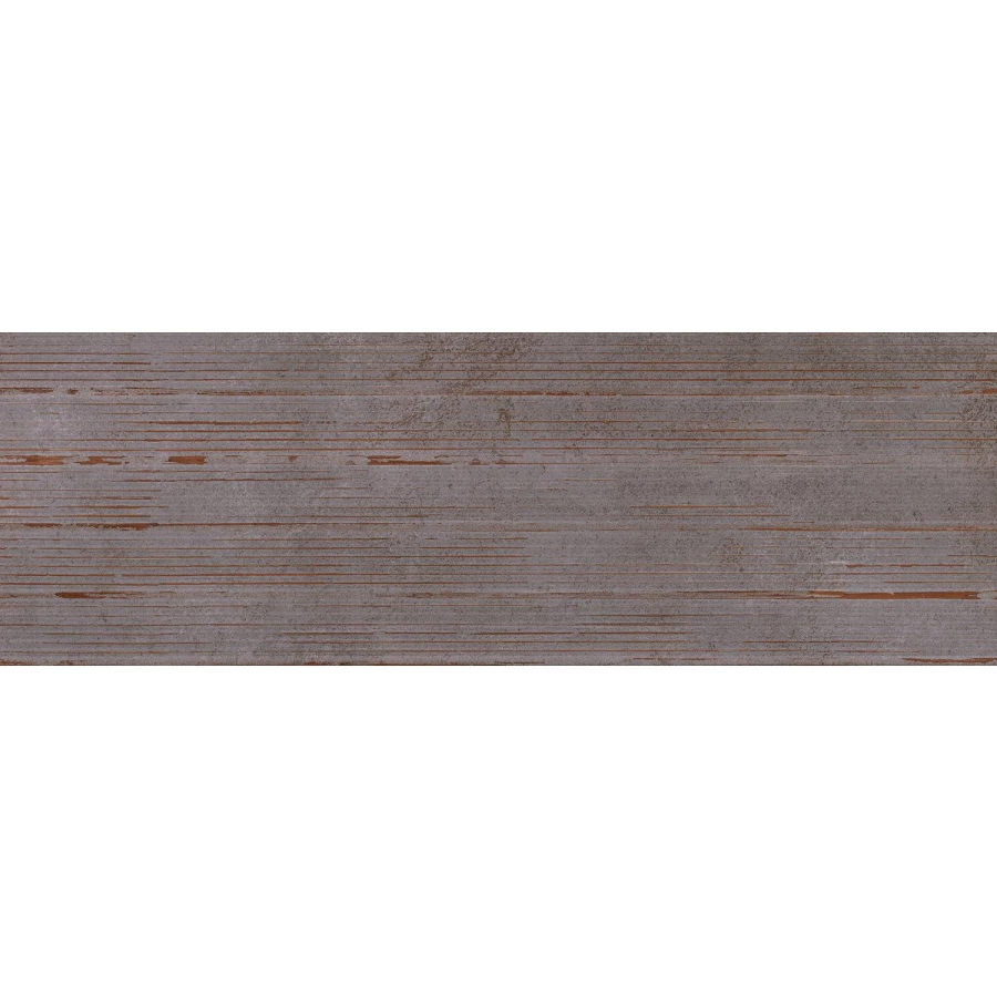 Плитка настенная Eurotile Ceramica Rebellion рельеф полоски темный 692 RBD3GY 1,32 м2 89,5х29,5 см