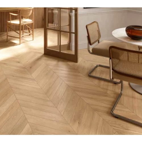 Керамогранит Caesar Cocoon Glee Chevron Matt матовый бежевый AGN6 45x7,5 см