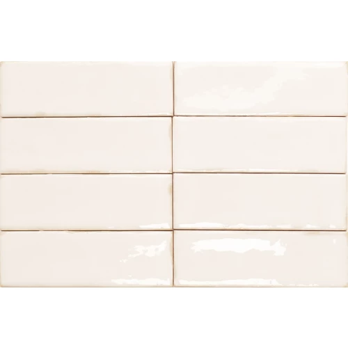 Плитка керамическая WOW Колор Ноутс Оат / Colour Notes Oat глянцевая белая 132971 12,5х4 см