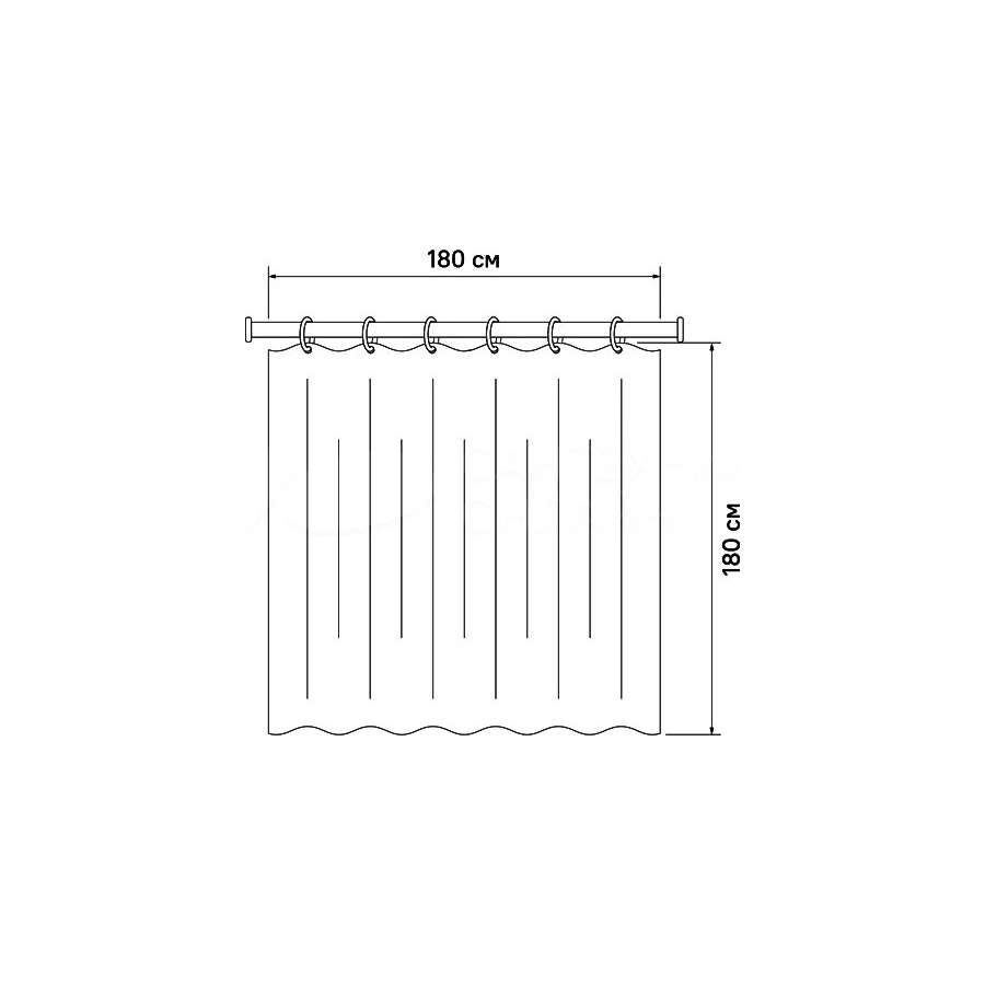 Штора для ванной комнаты Iddis Basic B59P118i11 180х180 см