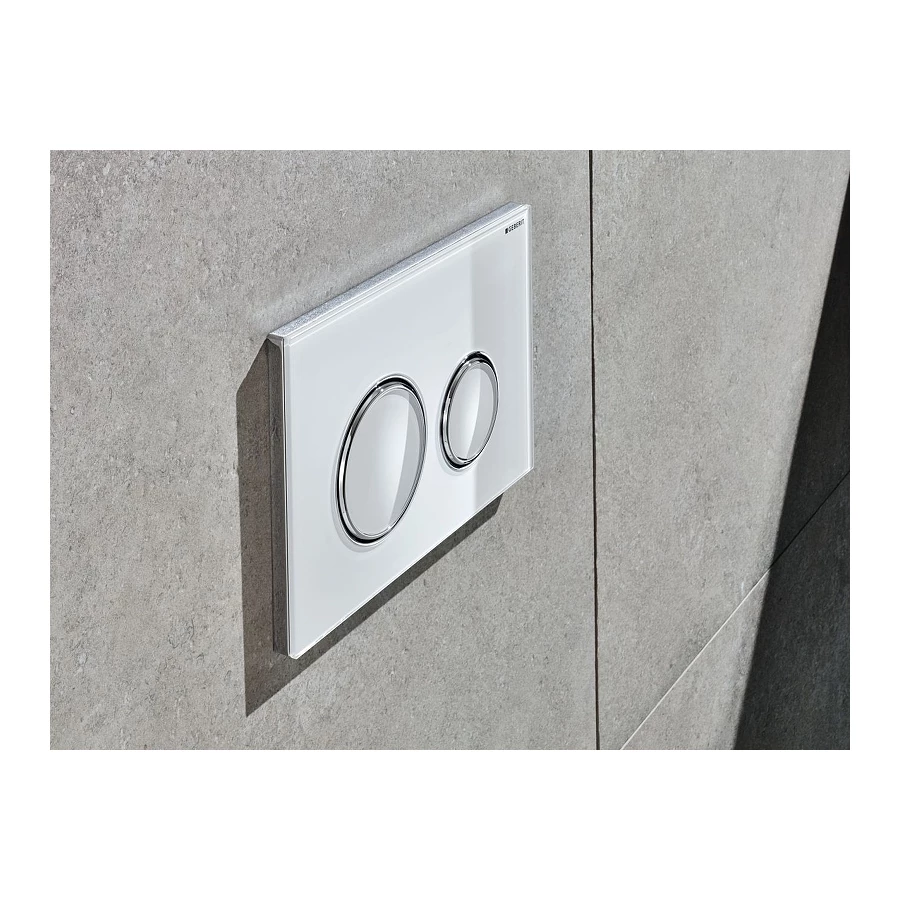 Смывная клавиша Geberit Sigma 21 стекло белое глянцевый хром 115.884.SI.1